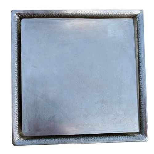 Assiette de présentation carrée argentée Taille SMALL Ônature Argent