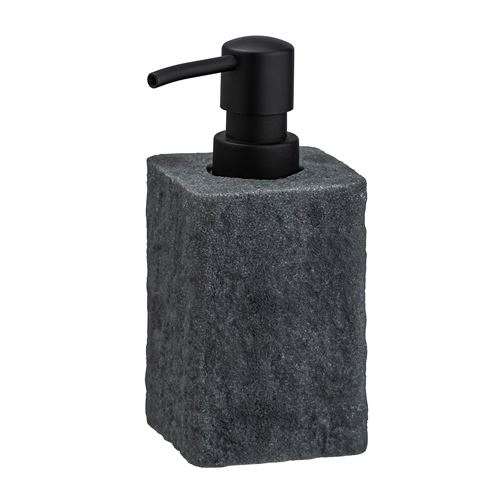 Distributeur de savon design pierre Villata - Gris anthracite