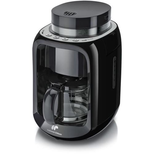 Continental Edison Cecfbr600w Cafetiere Filtre Avec Broyeur - Noir