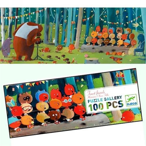 Puzzle Djeco Gallery Les Amis De La Forêt 100 Pcs 5 Ans +