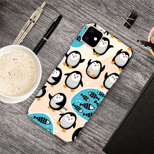 Coque en TPU joli motif d'impression flexi manchots pour votre Apple iPhone XR 6.1 pouces (2019)