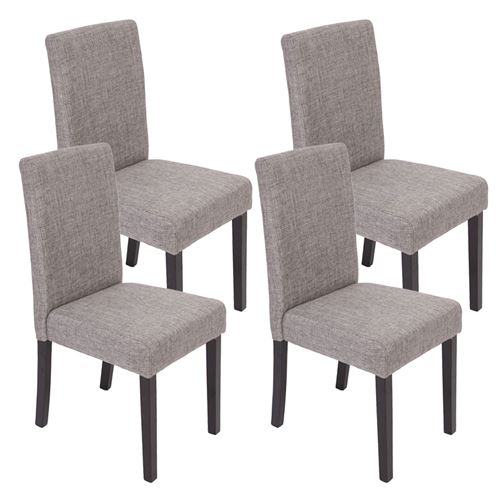 Mendler - Lot de 4 Chaises - Design Contemporain - Bois Massif - Gris - H. 90 cm - Image 3