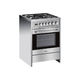 Amica ACM2005X - Cuisinière - pose libre - largeur : 60 cm - profondeur : 60 cm - hauteur : 85.5 cm - avec système auto-nettoyant - classe A - inox