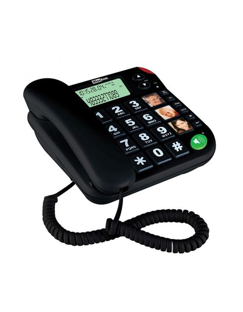 MaxCom KXT480 - Téléphone filaire avec ID d'appelant - noir