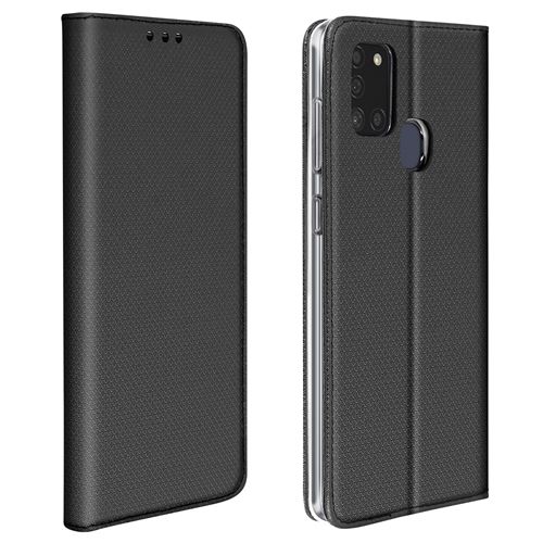 Avizar Étui pour Samsung Galaxy A21s Housse Folio Porte-carte Fonction Support Vidéo Noir