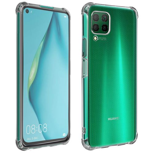 Pack Protection pour Huawei P40 Lite Coque Souple + Film Verre Trempé 9H Transparent