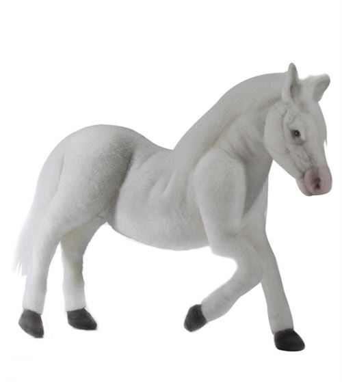 Hansa Peluche Cheval Blanc 38cmH/50cmL