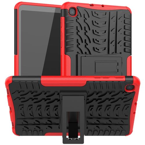 Coque en TPU Combo de style de pneu 2 en 1 rouge pour votre Samsung Galaxy Tab A 8.4 (2020)