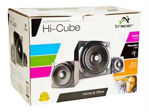 Tracer HI-CUBE TRG-495 - Luidsprekersysteem - voor PC - 2.1-kanaal - 40 Watt (Totaal) - zwart
