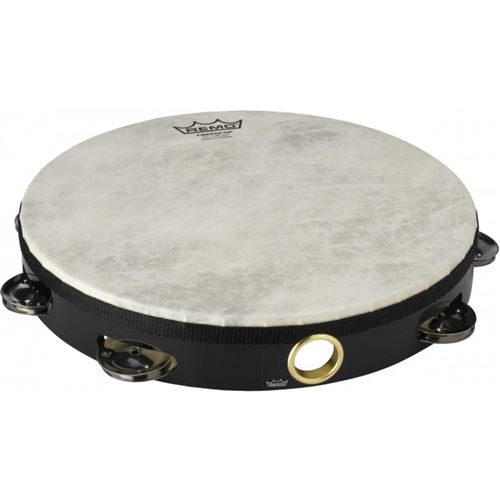 Remo TA-5110-70 - Tambourin 10 avec 1 rangée de 8 cymbalettes avec peau non-accordable