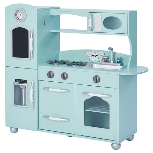 Teamson jeu de cuisine enfant en bois dinette vert menthe fille garçon TD-11414M
