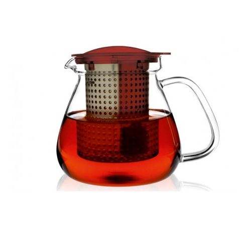 FINUM Cannette/théière + filtre Tea Control rouge 1 litre