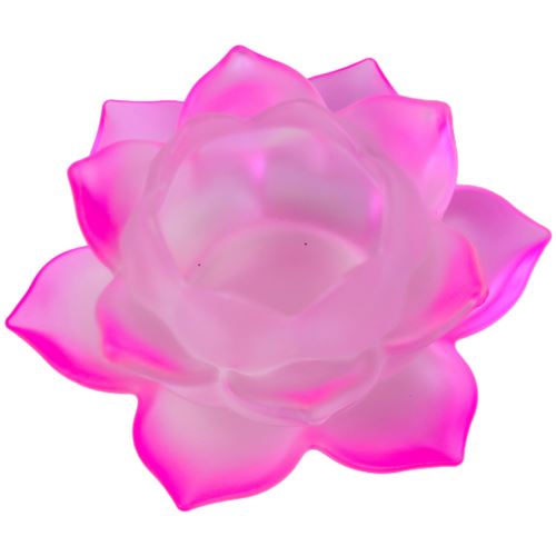 Porte Bougie Lotus en verre