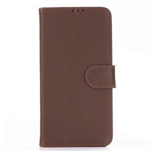 Etui en PU support de cheval fou café pour votre Samsung Galaxy M10