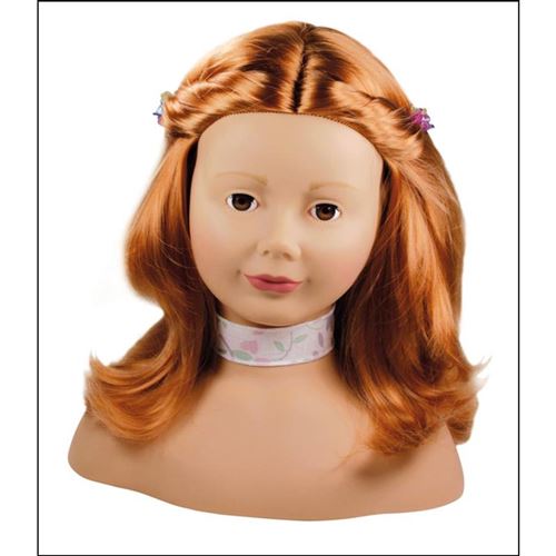 T&ecirc;te &agrave; coiffer et &agrave; maquiller rousse Gotz