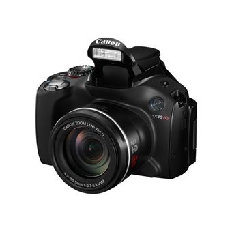 Canon PowerShot SX40 HS - Appareil photo numérique - compact - 12.1 MP - 1080p / 24 pi/s - 35x zoom optique - noir