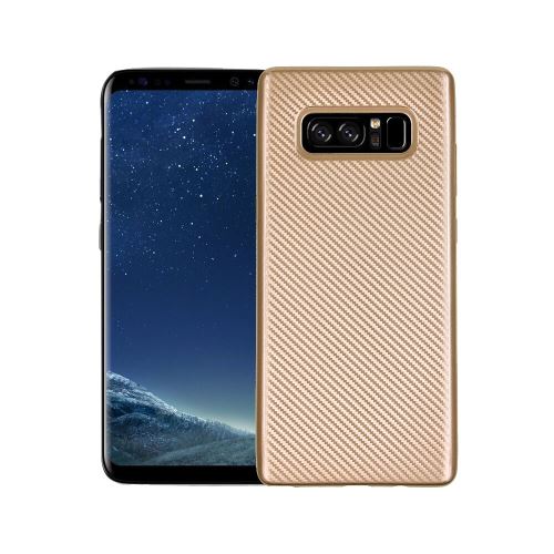 Coque en TPU fibre de carbone souple or pour votre Samsung Galaxy S10