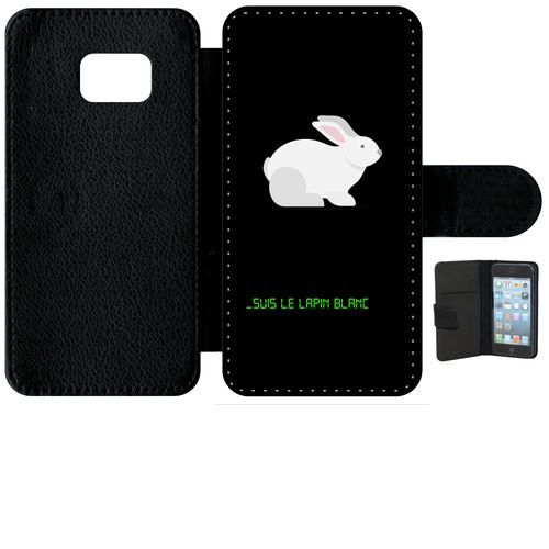 Etui À Rabat Samsung Galaxy S6 Edge Suis Le Lapin Blanc