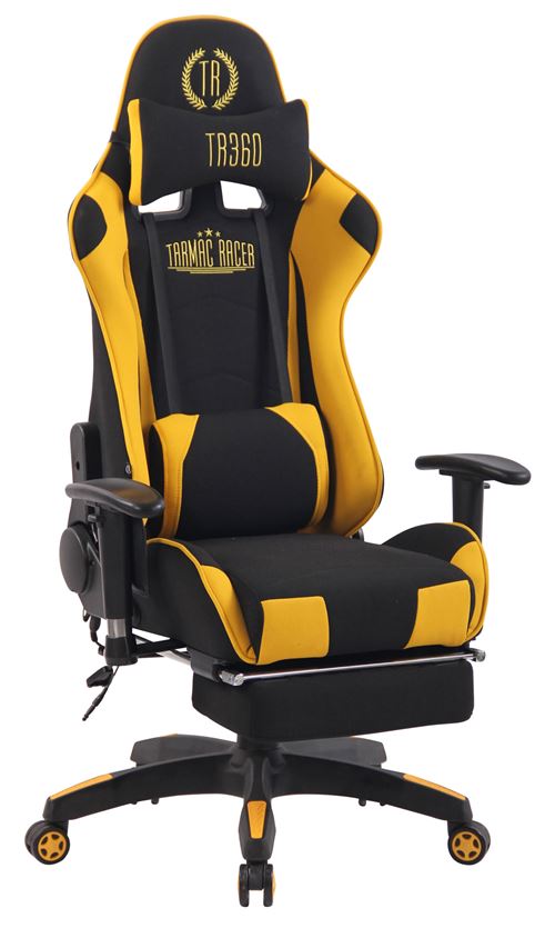 Fauteuil de Bureau Turbo XFM Tissu , Noir / Jaune