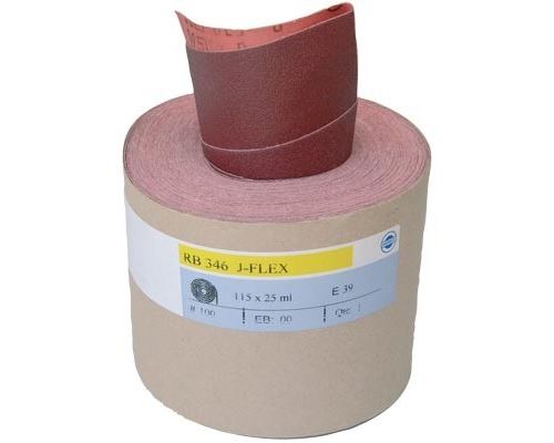 Rouleau toile abrasive HERMES Rb 346 J-flex - grain 120 – 115x25m - 6147409