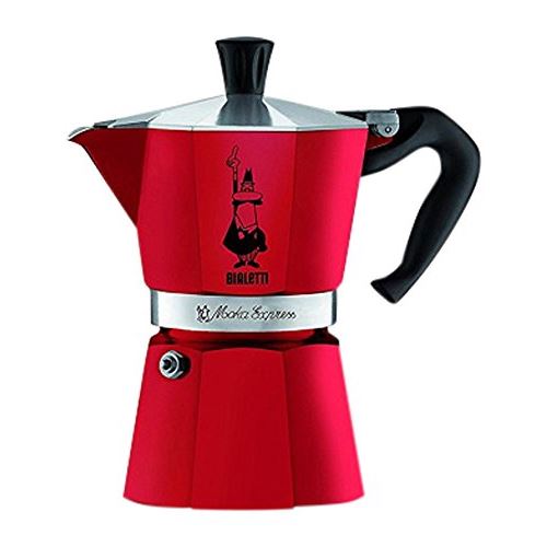 Bialetti 0004942 Moka Colors 3 Tasses Aluminium Rouge 14 x 10 x 17 cm