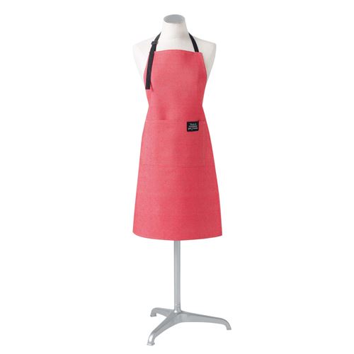 Tablier +poche 60 x 84 cm chambray uni harold Rouge
