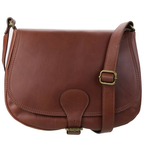 Sac à bandoulière femme cuir lisse modèle Florence 30 x 24 cm .