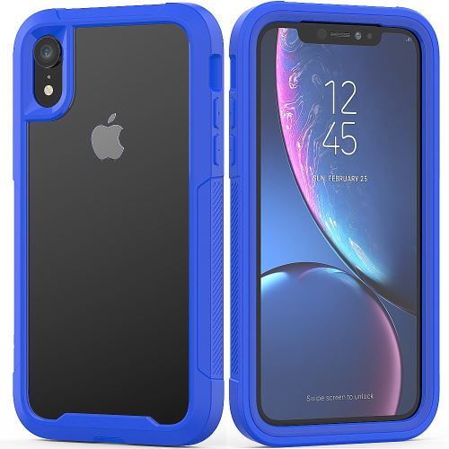 Coque en TPU couleur vive claire bleu foncé pour votre Apple iPhone XR 6.1 pouces