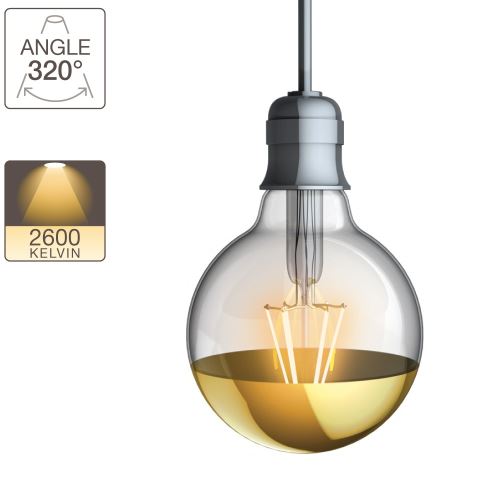 Xanlite Ampoule Led G95 - Culot E27 - Vintage Gold Cover