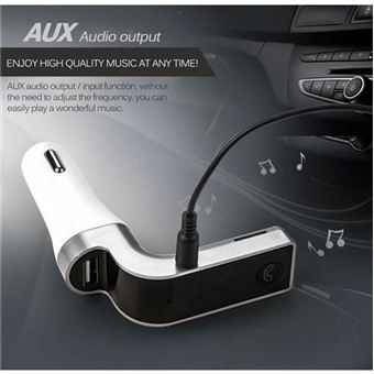 Baseus Enjoy Car Transmitter FM AUX Bluetooth 5.0 Chargeur Voiture 2 USB