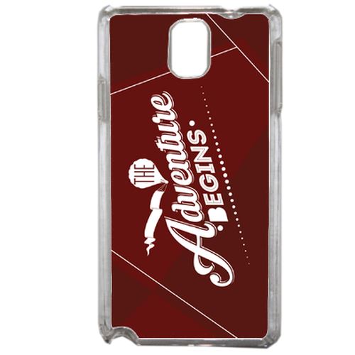 Coque The Adventure Begins Fond Bordeaux Compatible Samsung Galaxy Note3 Transparent