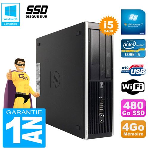 Pc hp compaq pro 6300 sff i5-2400 ram 4go disque 480go ssd graveur dvd wifi w7 État correct - Hewlett-Packard reconditionné disponible sur Fnac