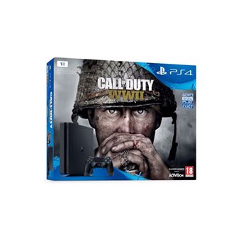 Sony PlayStation 4 - Console de jeux - HDR - 1 To HDD - noir de jais - Call of Duty: WWII
