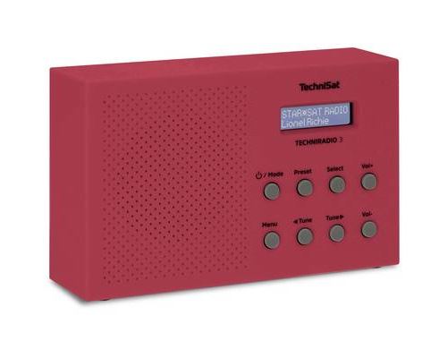 TechniSat TechniRadio 3 - DAB draagbare radio - 1 Watt - rood