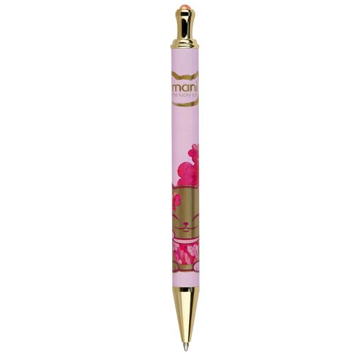 Stylo Encre Noire Mani The Lucky Cat Rose Pale