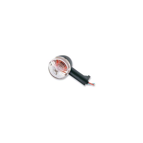 Clignotant 50 a boite adaptable gilera 50 smt, rcr 2003+2007 transparent-noir av droit ou ar gauche orange (homologue ce)