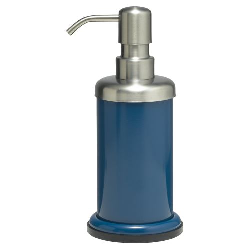 Sealskin Distributeur de savon Acero Inox Accessoire de Salle de Bains, Acier inoxydable, bleu, 9.2 x 10.2 x 17.8 cm