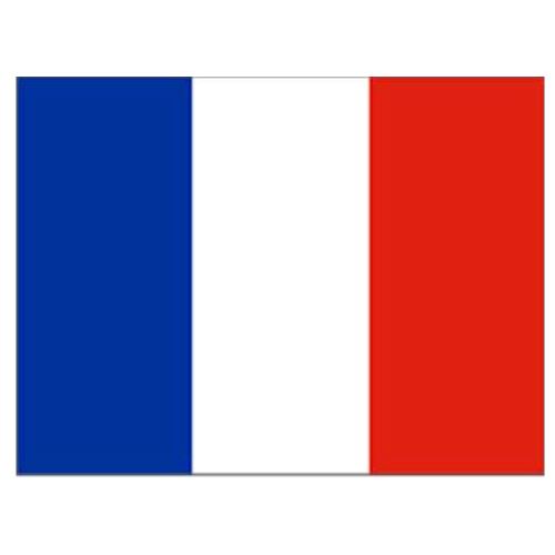 Supportershop France Drapeau de nation avec 2 œillets métalliques Bleu/Blanc/Rouge 1,50 x 0,90 m