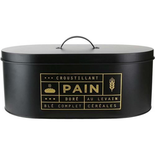 Boîte à pain design mat Black - Noir