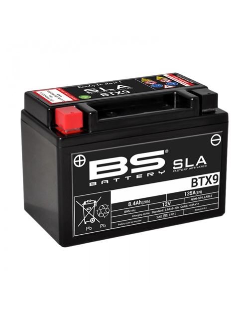 Batterie BS BATTERY BTX9 SLA sans entretien activée usine