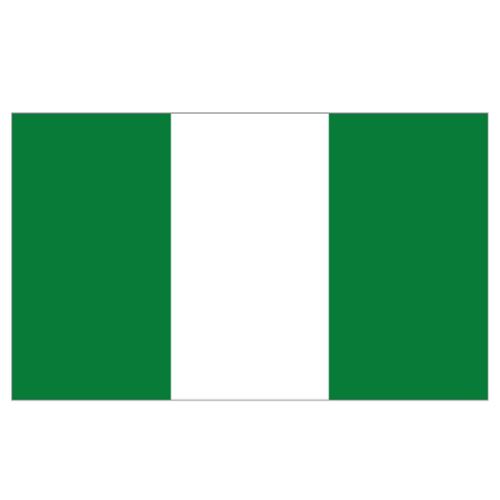 Supportershop-Drapeau Nigeria polyester avec 2 œillets metalliques - 150 x 90 cm