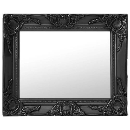 vidaXL Miroir mural style baroque 50x40 cm Noir