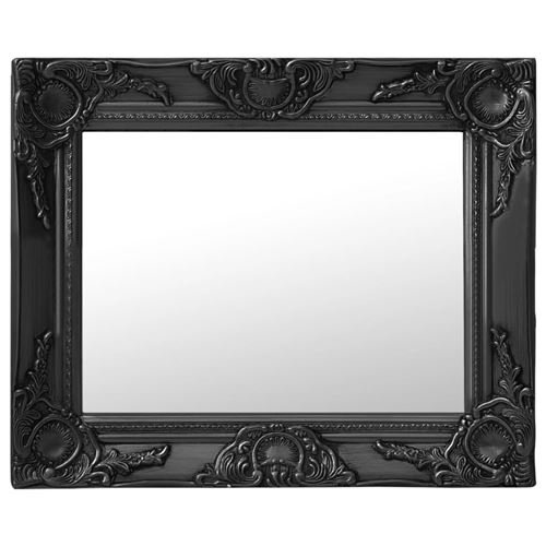 VidaXL Miroir mural style baroque 50x40 cm Noir