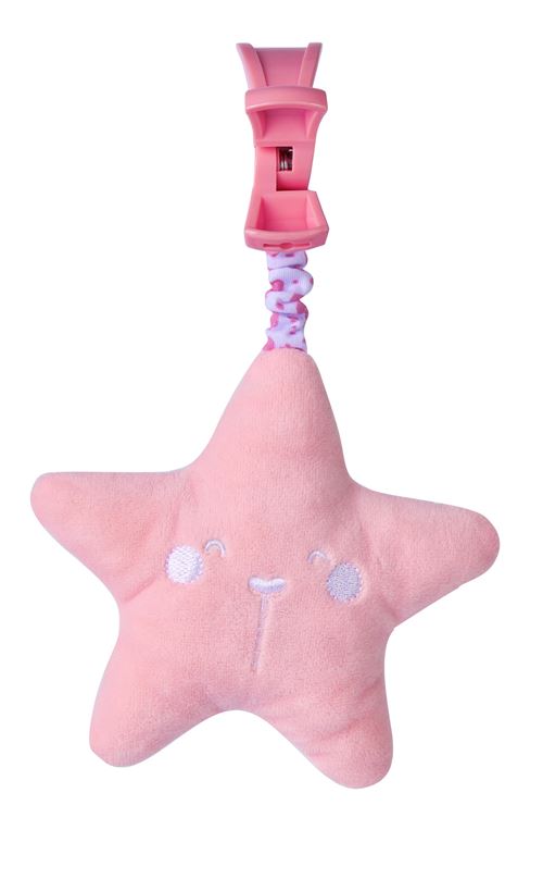 Saro figure suspendue avec étoile sonore 21 cm polyester rose saumon