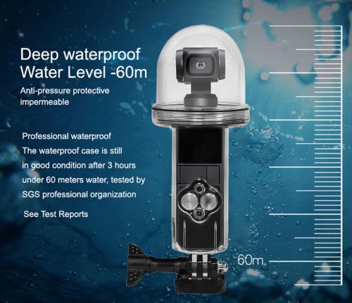 Pour DJI OSMO Pocket caméra plongée étanche Shell 60M boîtier sous-marin Case 