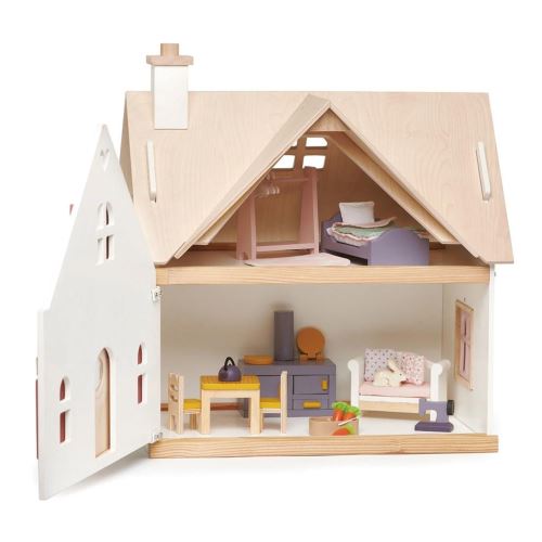 Tender Leaf Toys lapin de maison de poupée avec meubles 25 pièces