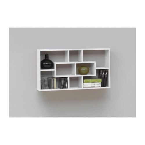 LASSE Etagere murale - 85 x 47,5 x 16 cm - Blanc