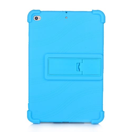 Étui en silicone souple avec support pour Apple iPad Mini 4/5 - Bleu