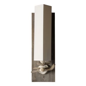 Lampe Applique Murale Verticale En Bois Et Galets Bord De Mer