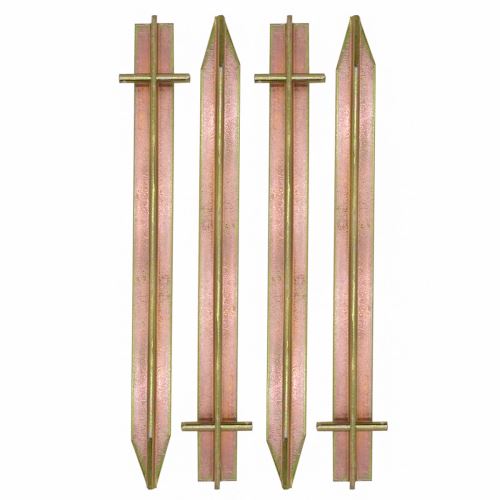 AMANKA Set 4 Piquets XL acier galvanisé 300x25mm Sardines en T avec 2 trous pour grandes tentes de c